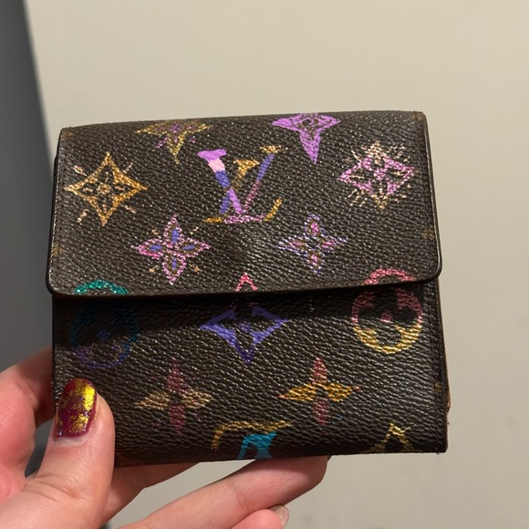 Custom painted AUTH Louis Vuitton wallet - Picture 2 of 6